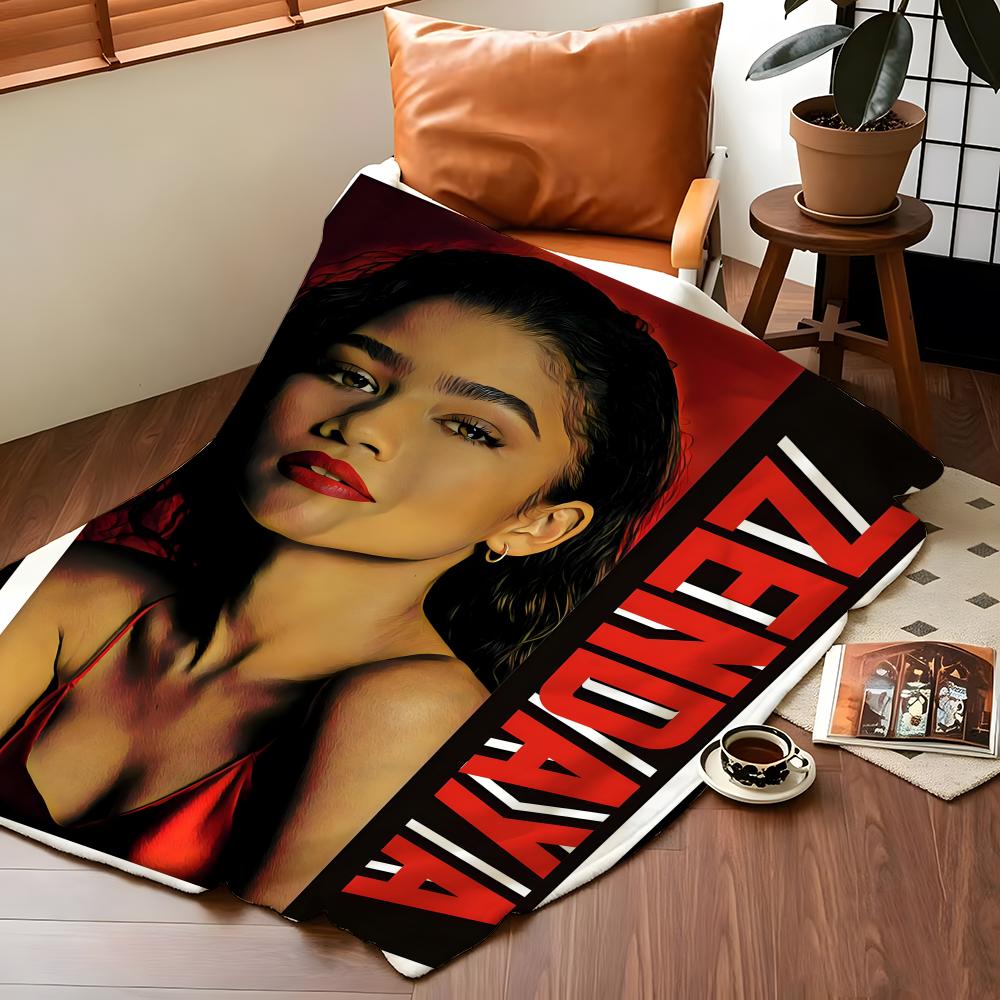 Superstar Z-Zendaya Throw Flannel Cozy Print Blanket, Portable, Durable Machine Washable Cute Cool