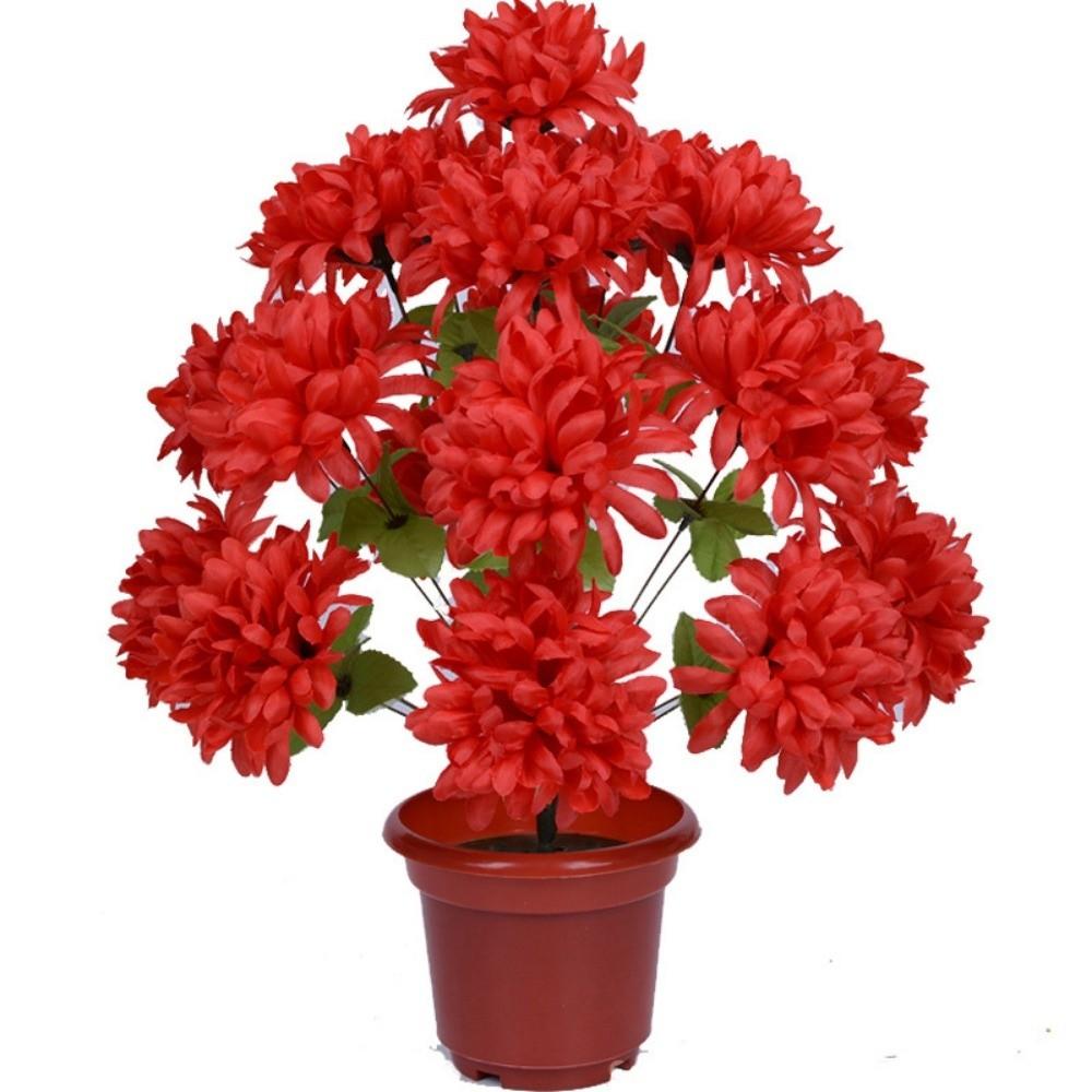18 Heads Chrysanthemum Bundle Mini Qingming Festival Holiday Flower  Home Decorative