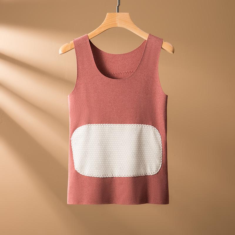 Unisex Temperature-Sensitive Warm Vest with Double-Sided Brushed Fleece for Autumn and Winter