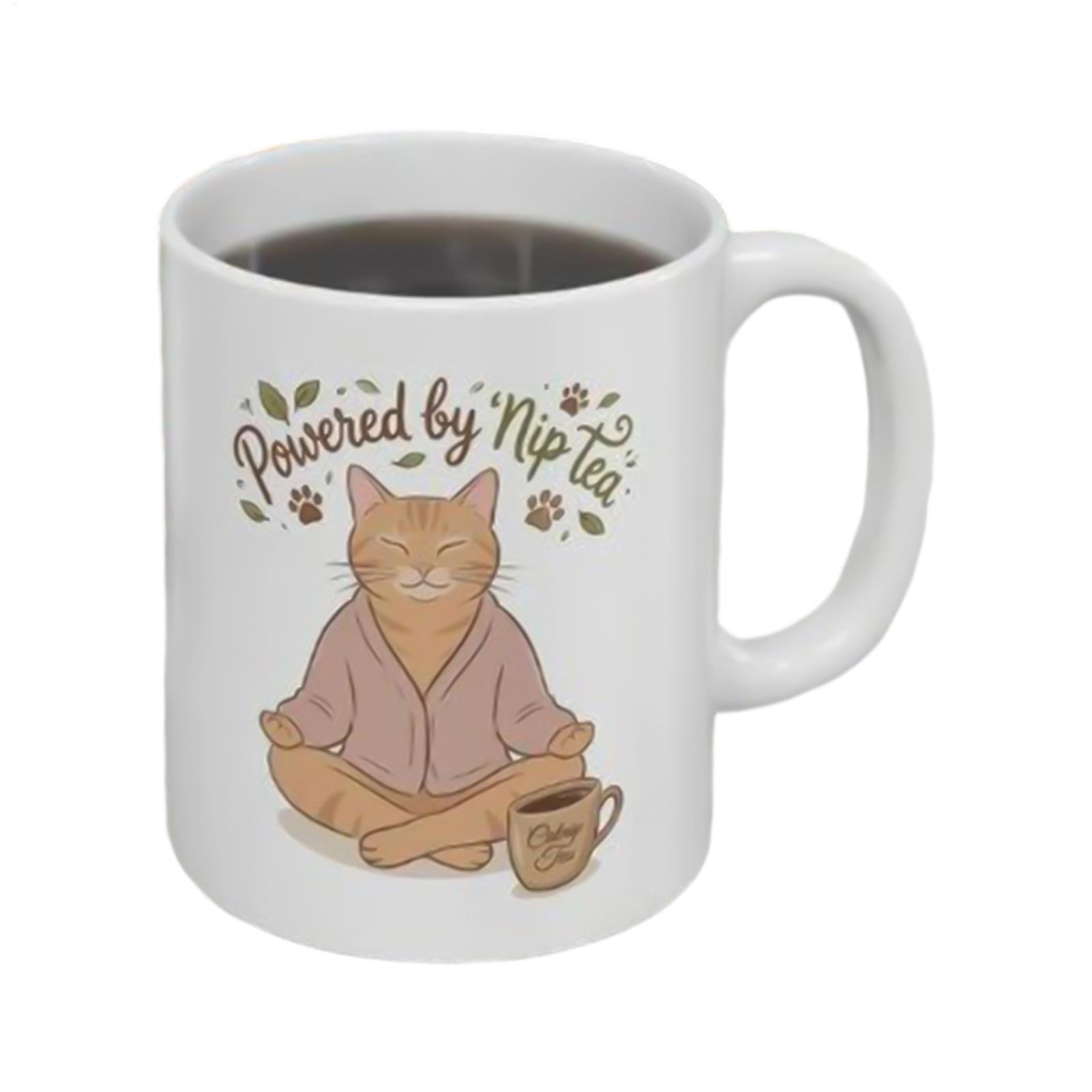 Керамическая Новинка Кружка Забавная Кошка Кружка Очаровательная Вдохновленная Дзен Кошка Кофейная Кружка Кошка Медитация Кофейная Кружка Сок Пиво Молоко Кофейная Кружка 350ml
