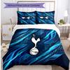 Tottenham Hotspur Muster Gedruckt 3-teiliges Bettwäsche-Set Weich Hautfreundlich Waschbar Bettbezug & Kissenbezüge Set Ganzjahres Schlafzimmer