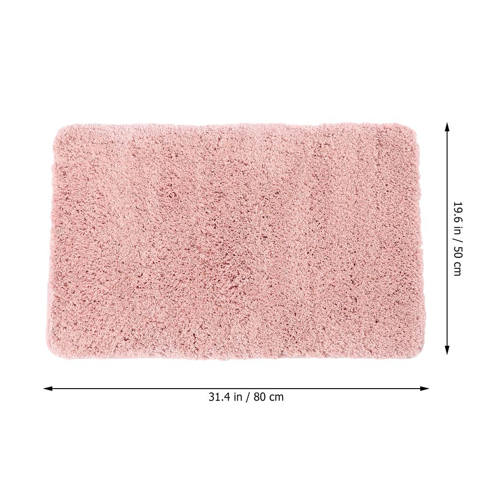 Bathroom Rug Soft Absorbent Bath Mat Non-Slip Bottom Easy Clean Floor Pad for Tub Shower Home Use Soft Bath Rug