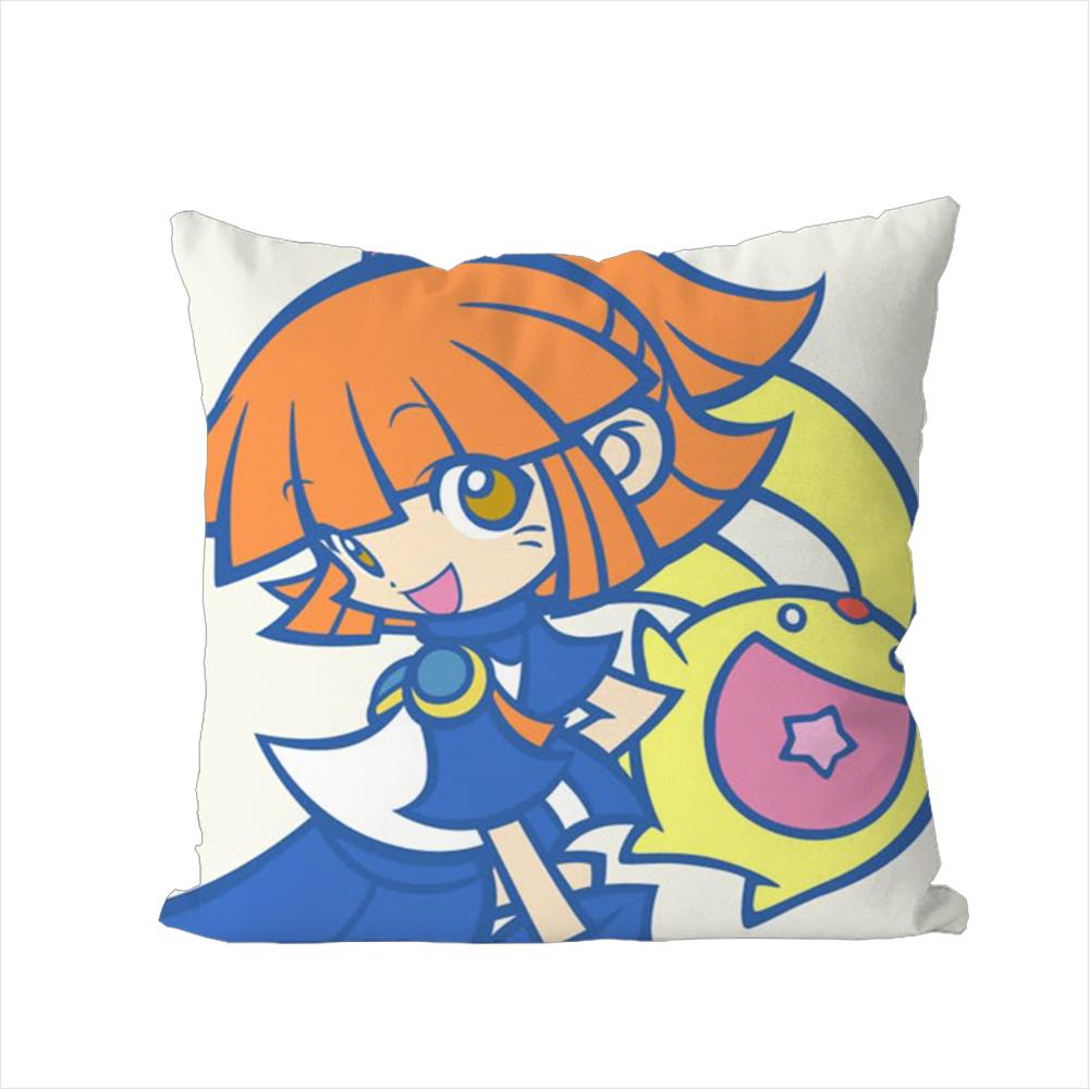 Puyo Pop Fever Pillow Case For Car Sofa Decorative Home Doublesided Print Plush Square Throw Pillow Cushion Cover
