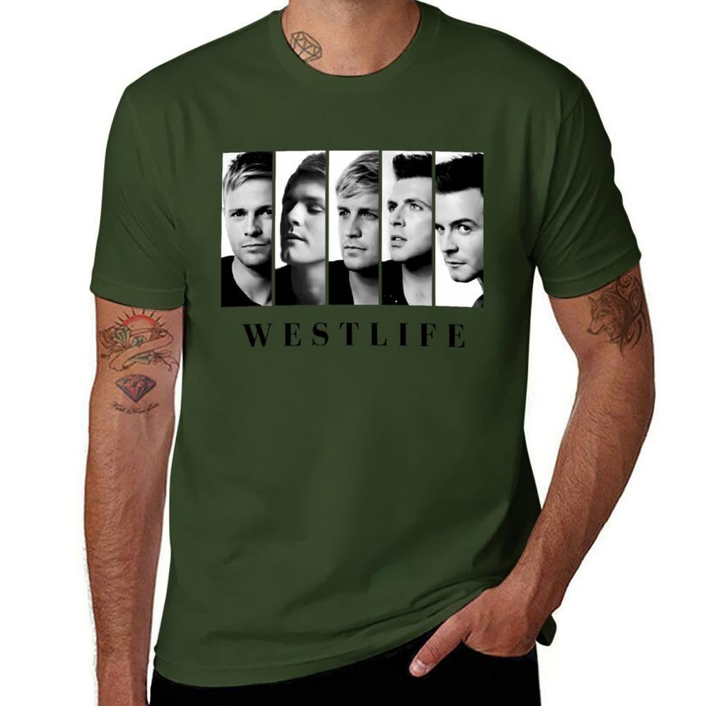 T-shirt Vintage dei Westlife magliette nere magliette grafiche magliette pesanti da uomo