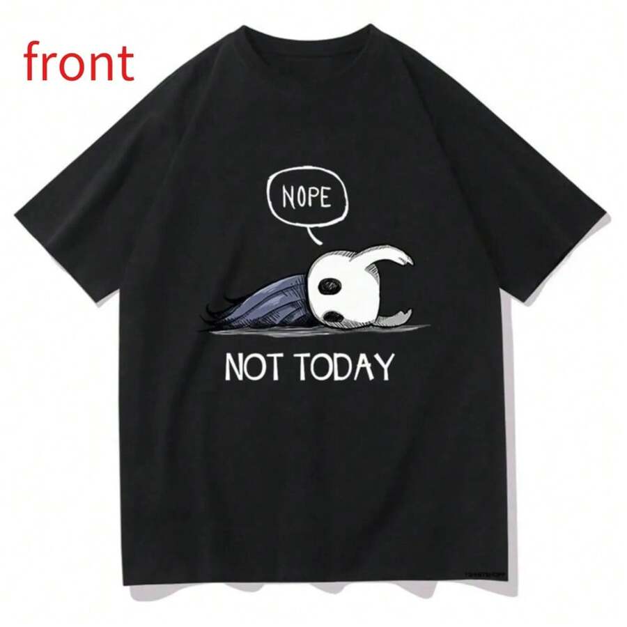 

Nope Not Today T Shirts Hollow Knight Men/Women Clothing Harajuku Aesthetic Tops Cotton Tshirt Vintage Unisex Streetwear S разноцветный