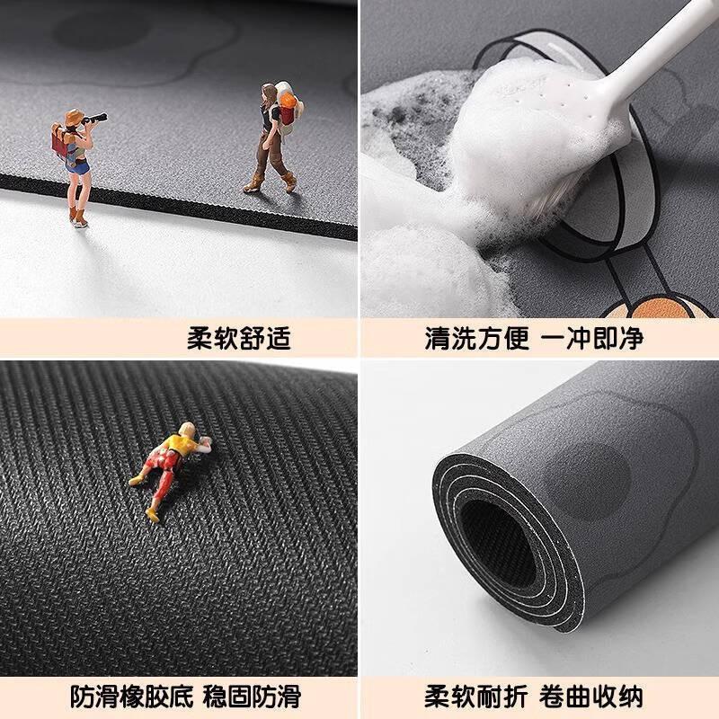 Minimalist European Style Diatomite Bath Mat Shower Floor Entryway Non-Slip Absorbent Bathroom Rug