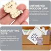 50pcs Unfinished Wooden Cat Cutouts Wood Discs Slices Blank Cat Animal Shaped Disc for Home DIY Handicraft Birthday Party