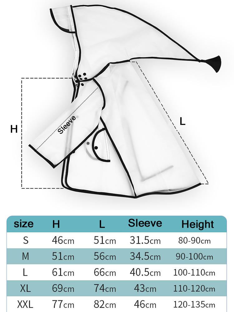 Capa de Chuva Infantil Impermeável Poncho de Chuva Transparente Crianças jardim de infância escola Estudante Roupa de Chuva Poncho Protetor Coberturas