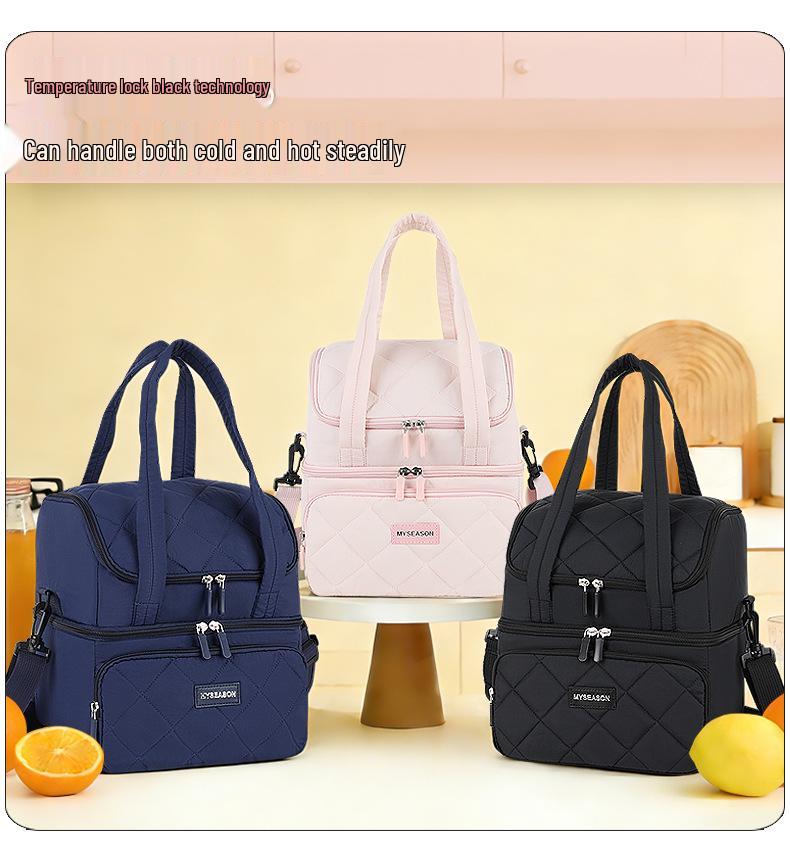Large Capacity Double-Layer Insulated Picnic Bag with Thickened Aluminum Foil