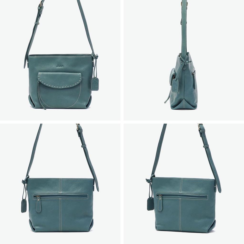 Dakota Women's Genuine Leather Shoulder Bag, Black, DA-1034643-10