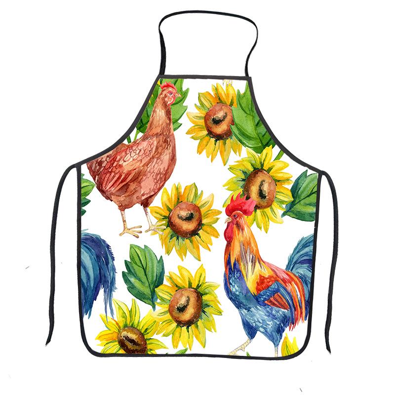 Innovative 3D Rooster Print Waterproof & Stain-Resistant Apron