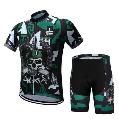 Kurzarm Radfahren Jersey Sommer Fahrrad Kleidung Set Sport Trikots Schädel Muster Druck Männer Radfahren Kleidung Anzüge