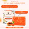 Passione Concediti Sapone da Bagno Naturale alla Papaia Fatto a Mano (Confezione da 3) | Sapone Esfoliante all'Enzima di Papaia | Sapone da Bagno Erboristico per Rimuovere l'Abbronzatura e Illuminare la Pelle | N