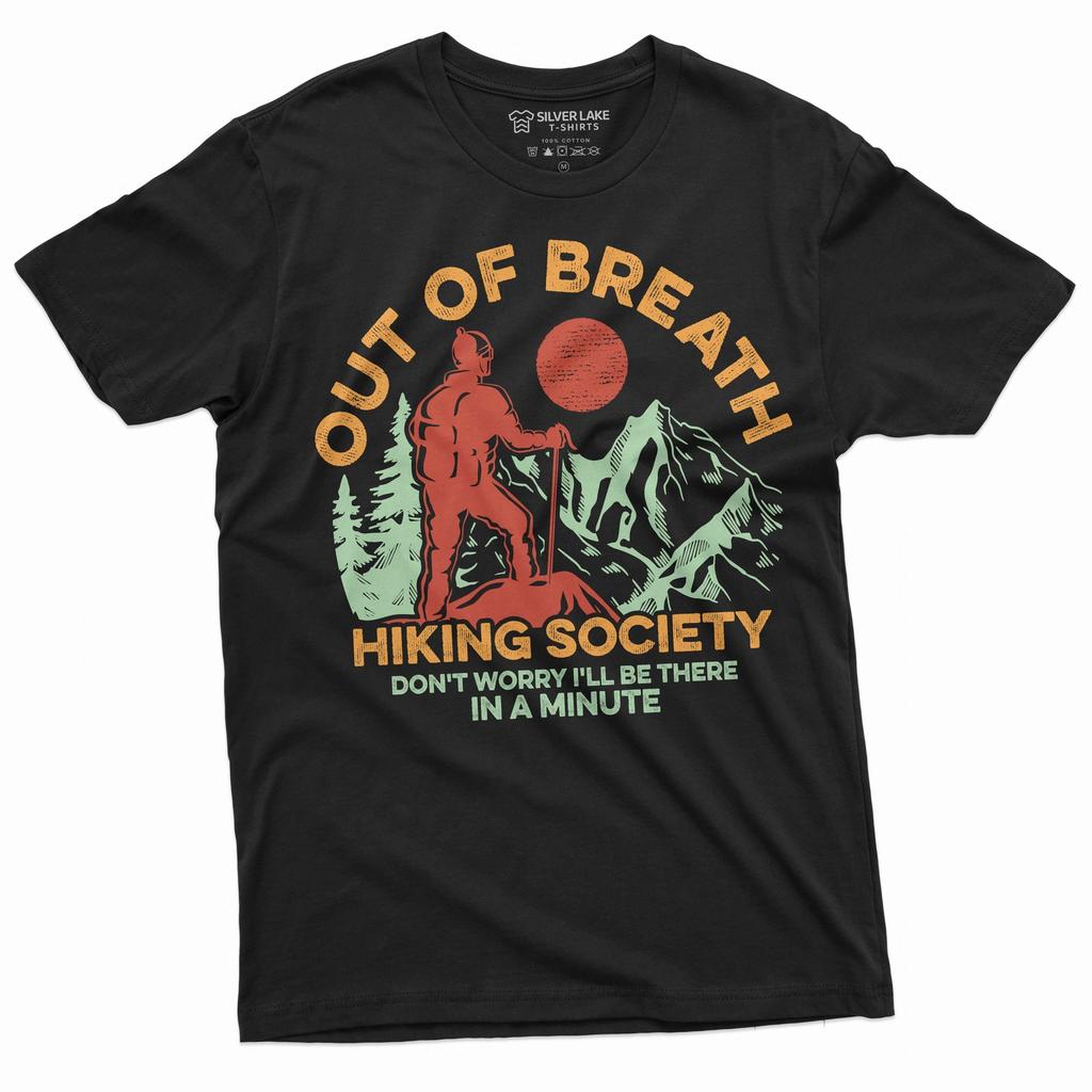 Out of Breath Hiking Society T-shirt Hiker Shirt Nature Tee Shirt Mountains Tee