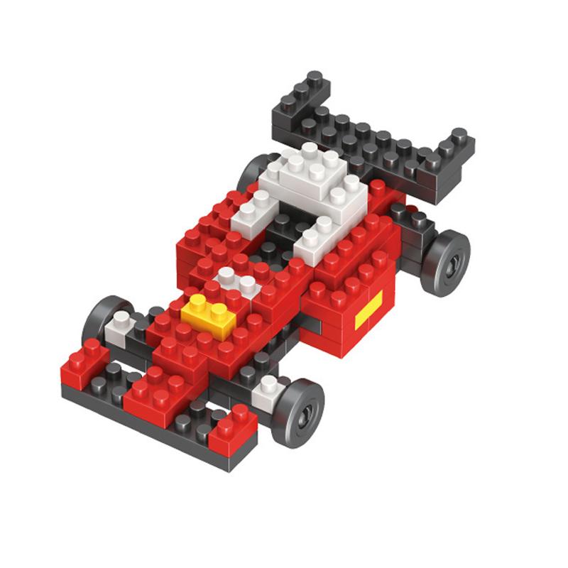 Mini Diamond Building Blocks City Traffic Series Construction Vehicle Racing Model Assembly Educational Toy Children Bricks Gift