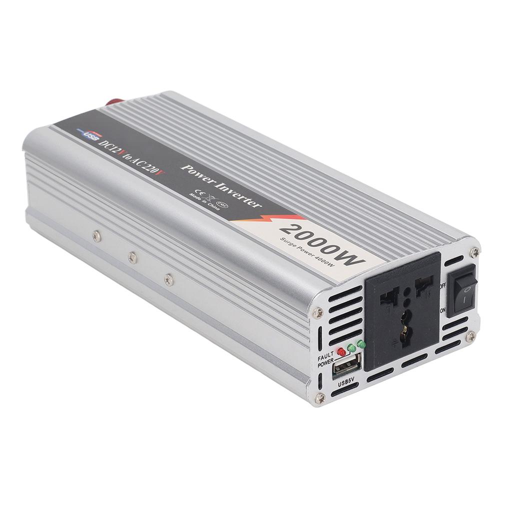 Car Power Inverter 2000W DC 12V To AC 220?230V with 5V USB Output Sine Wave Converter