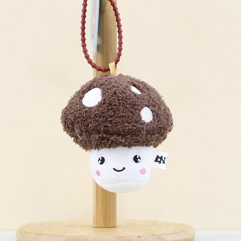 

Plush Cute Mushroom Bag Charm Adorable Novelty Keychain 12cm Toy Soft BrownMushroom