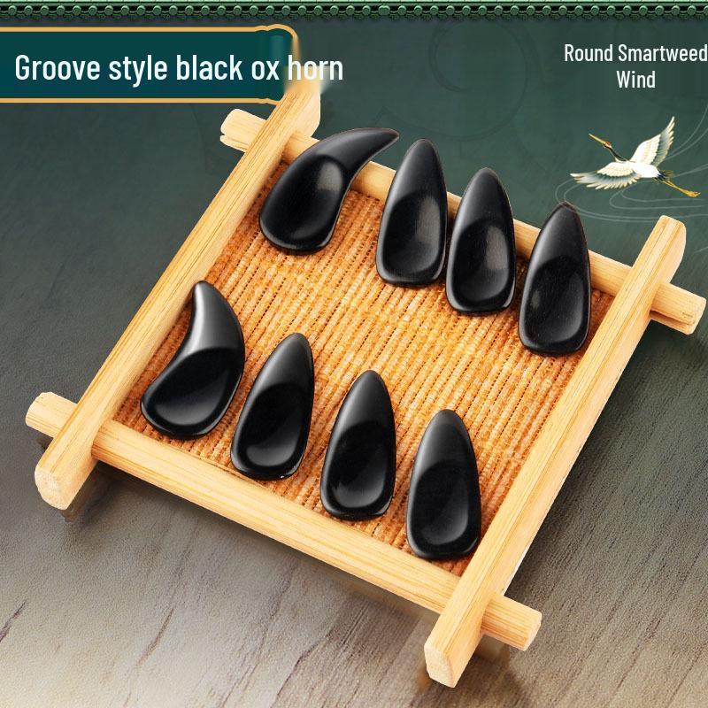 Natural Buffalo Horn Guzheng Finger Picks for Children, Beginners, Adults, and Professionals