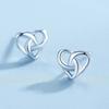 Fashion New Minimalist Tiny Metal Hollow Heart Stud Earrings for Women New Fashion Mini Cute Earrings Accessories Zircon Gift