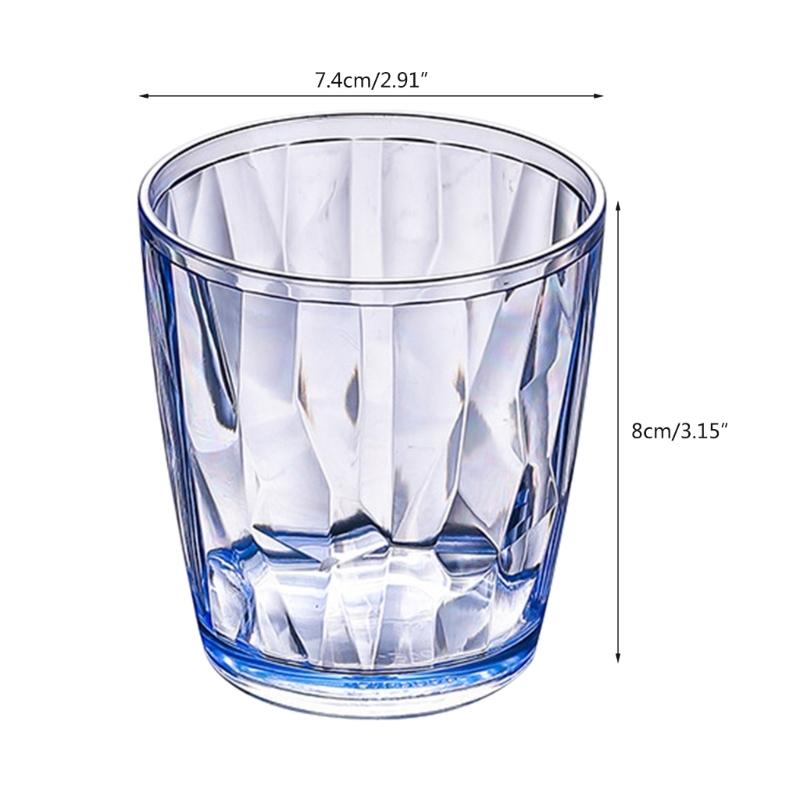 Unbreakable Acrylic Drinking Glasses Shatterproof Water Tumblers 210ml Reusable Champagne Fruit Juice Beer Cup for Bar