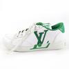 Great LOUIS VUITTON Low cut sneakers LV logo leather white leather Women 37 Used