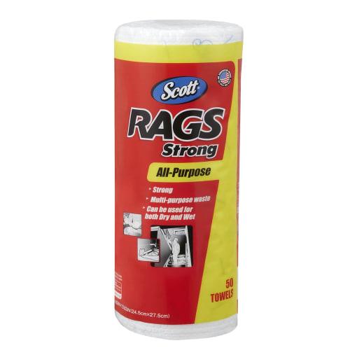 

Nippon Paper Crecia SCOTT Rags Strong, 275 x 245mm, 50-cut, White, 65830