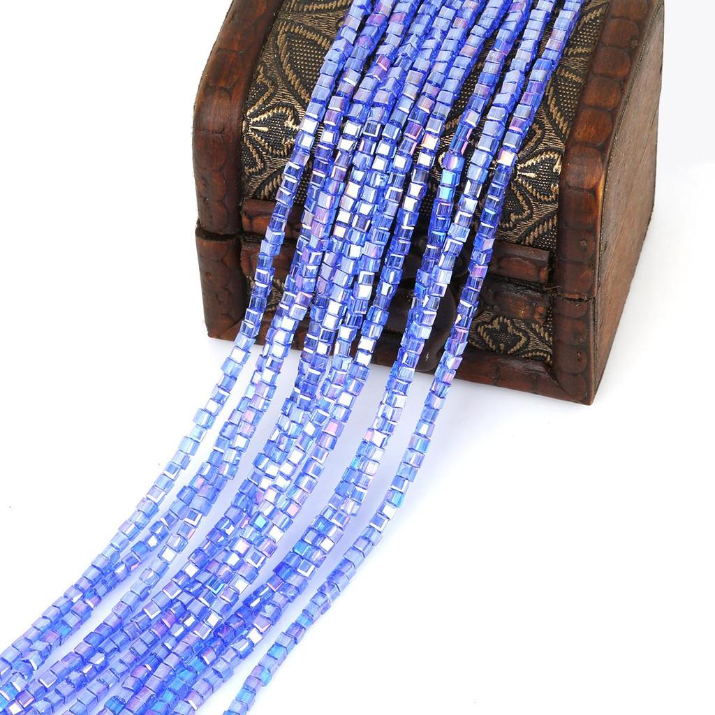3mm Cube Shape Crystal Glass Wholesale Beads For Jewelry Making DIY Bracelet Necklace Earring