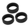3PCS Silicone Ring Covers for Smart Ring Scratch Resistant Skin Friendly Elastic Ring Protector Protective Sleeve Black M for Size 11 12 13