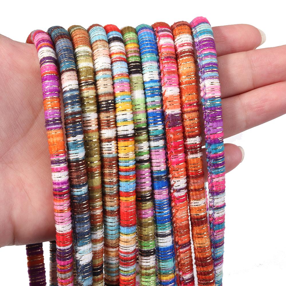 5Yards 6mm Round Cotton Cord Colorful Handmade Ethnic Style String Rope For DIY Jewelry Making Sewing Clothing Decor Accessories