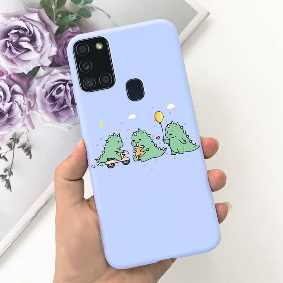 For Samsung A21S Case SM-A217F A 21S Back Cover Fashion Flower Cartoon TPU Soft Silicone Phone Case For Samsung Galaxy A21s Capa