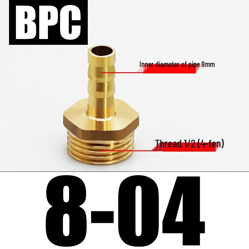 All-Copper Male Thread Fittings: Pagoda Head, PC6/8/10, 4-Point & 6-Point for Water/Gas Hoses