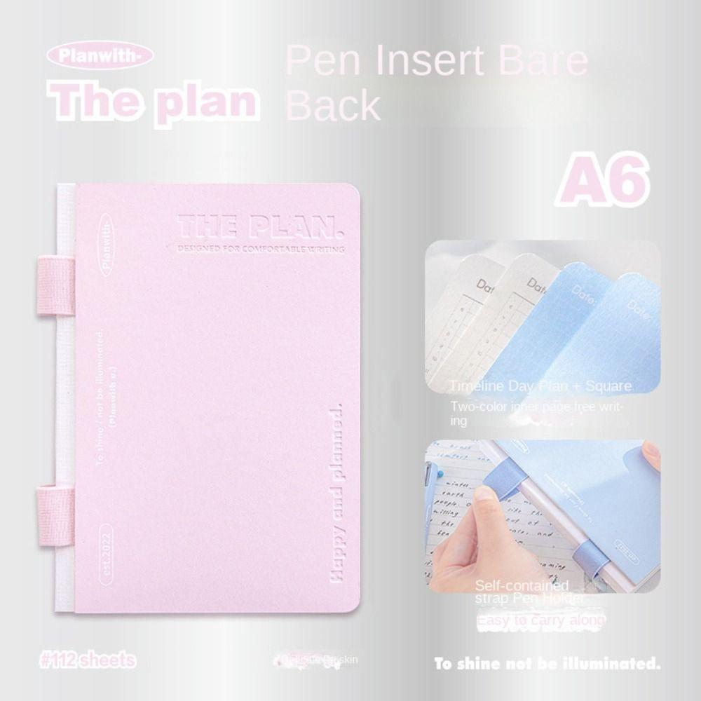 Colored Page Binder Lined Book Gradient Daily Planner Notebook  Diary Writing Tool