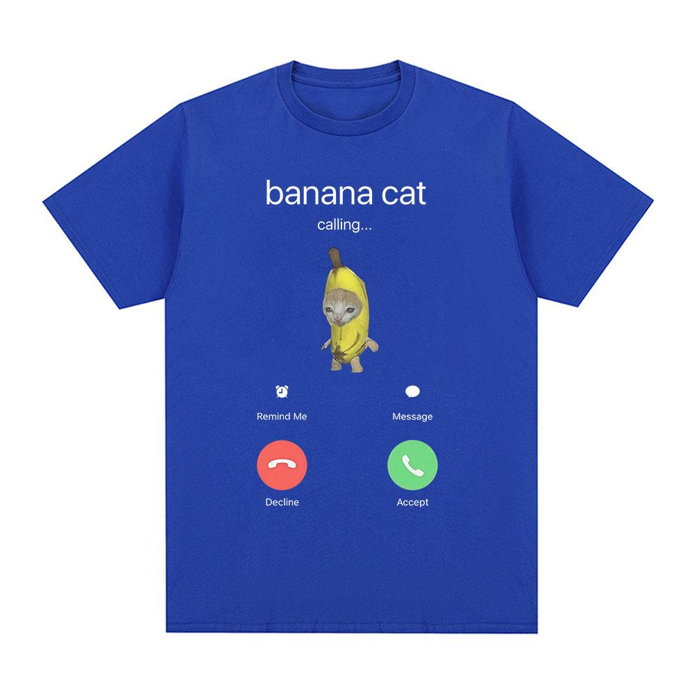 Banana Cat Meme TShirt Funny Cat Lover Gift Viral Meme Shirt Internet Culture Cute Animal Meme Summer Short Sleeves T Shirts