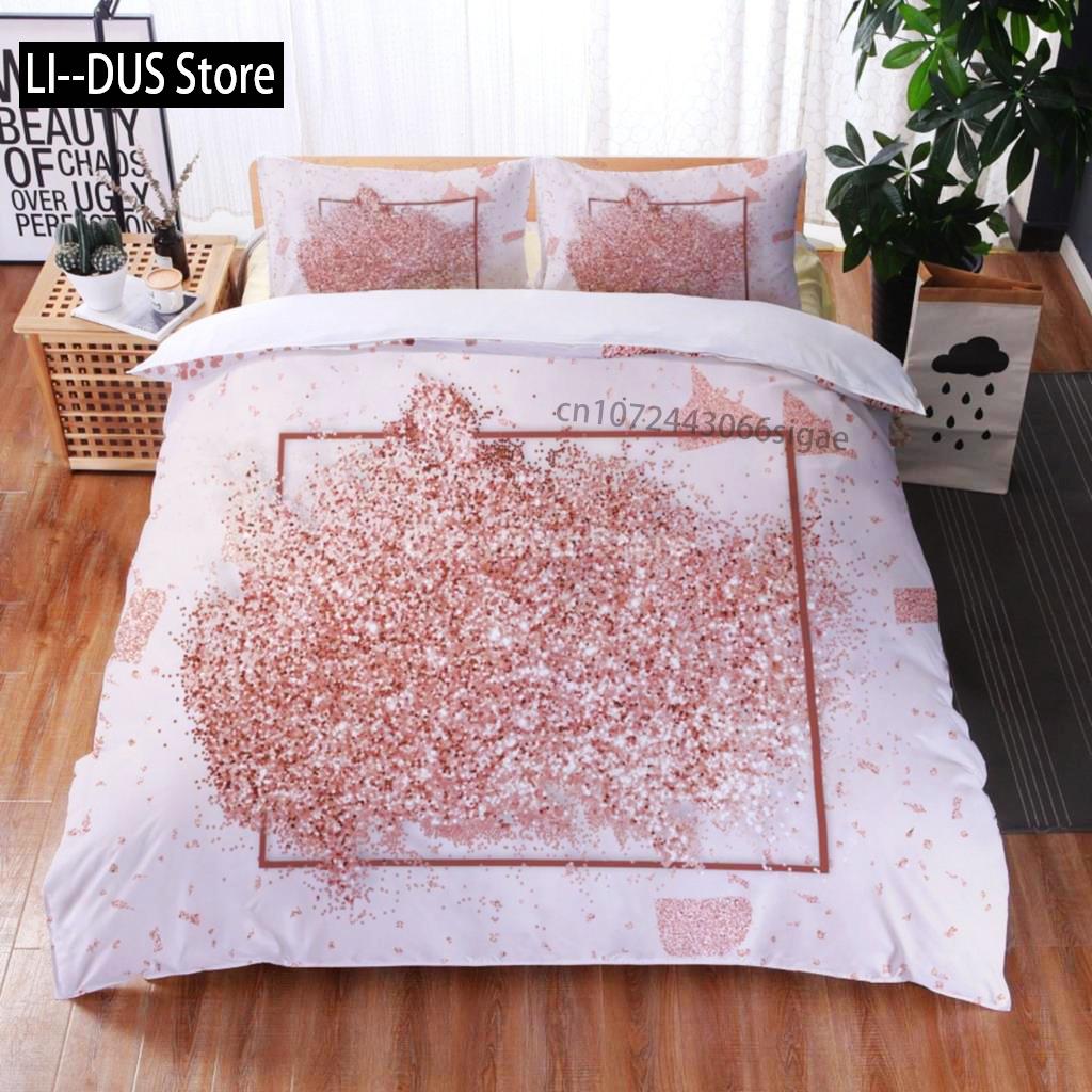

Comforter Gorgeous White Gold Marble Pattern Bedding Set Modern S Comforter Bed Fashion Luxury Adults Bedroom Decorating Comforter (quilt)-EU Single(135*200cm)3pcs