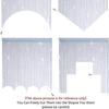 2 Stück Fadenvorhänge Glitzer Fransen Vorhänge für Fenster 39 x 79 Zoll Raumteiler Streifen Quaste für Hochzeit Wohnzimmer Badezimmer Café