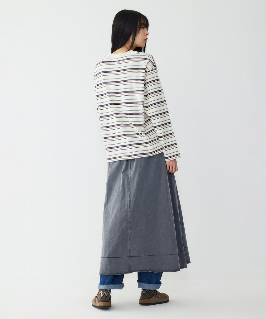 STUDIO TOMBOY Multi-Stripe Long Sleeve T-Shirt_Ivory 9176122976