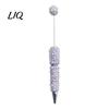 Faux Pearl Decorated Pen DIY Beadable Pen, Rhinestone Ballpoint Fancy Glitter for Crafting, Student Stationery Office Writing Tools Decorative