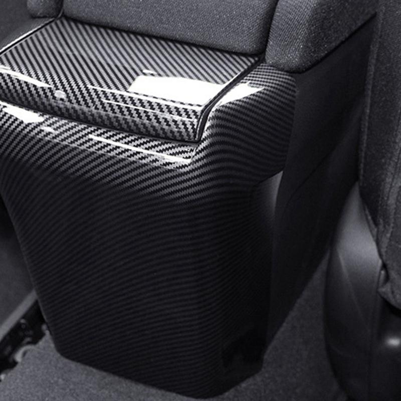 Highly Recommended Carbon Fiber Car Rear Armrest Box Anti-Kick Plate Armrest Panel Trim Cover For Honda Civic 10Th 2016-2019 Arm