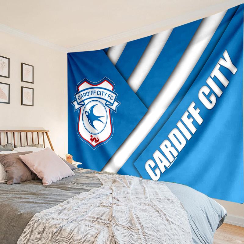 Cardiff Fc Crest Tapestry, Unique Design Tapestry, Wall Decor for Bedroom,Livingroom, Playroom,Heartwarming Fan Holiday Gifts