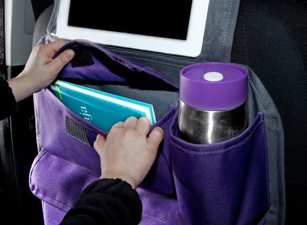 Tuloko Organizer Samochodowy Okno Uchwyt Na Tablet Szary Z Fioletowym