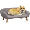 Dog Sofa Pet Sofa Scandinavian Style Tapered Wooden Legs Fabric Upholstery 72 X 44 X 31 Cm - Grey