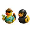 Tropical Tribute Duck Beach Vacation Duck Statue Resin Duck Wearing Hawaiian Shirt Collectible Decoration for Desk Car Dashboard