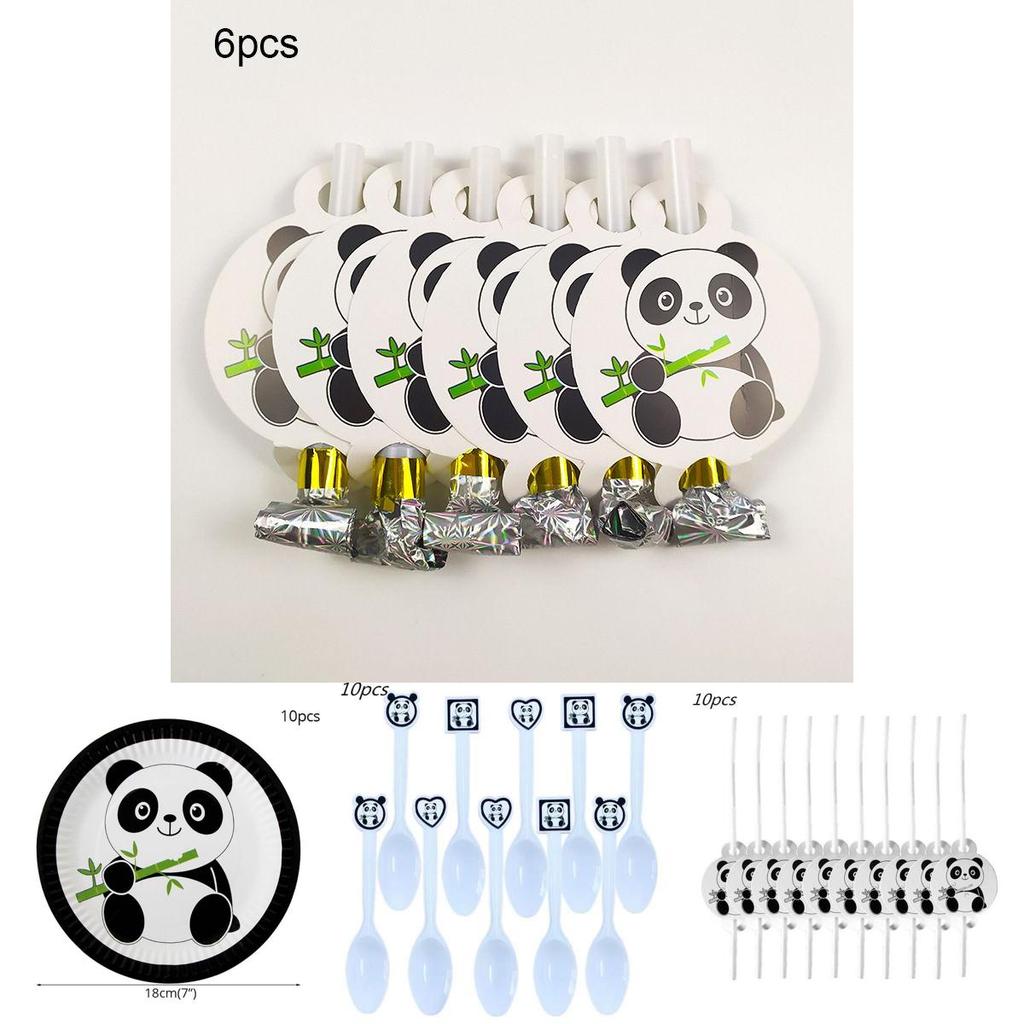 Adorable Panda Animal Party Supplies Tableware Decor For Kids Birthday Celebrations