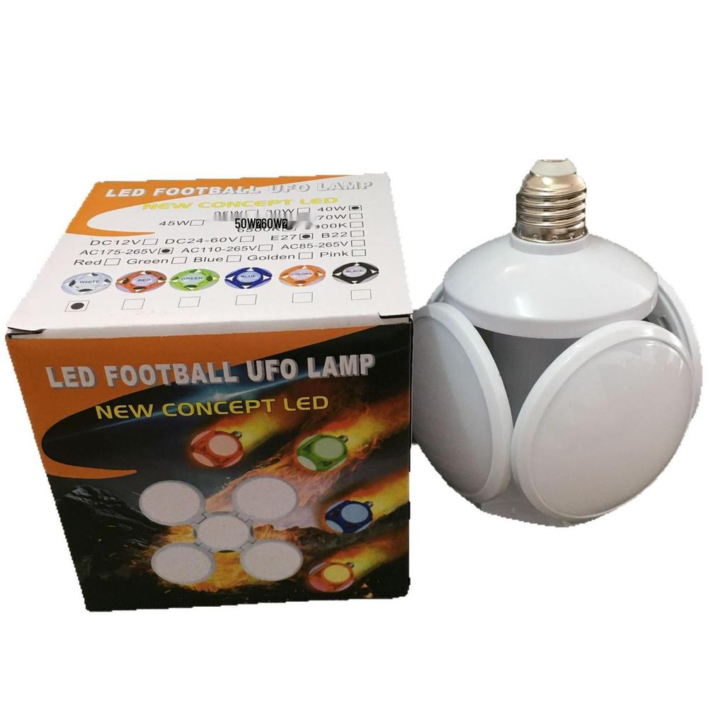 High-Brightness E27 LED Football Light with Solar Charging and Foldable Design