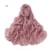 Women Big Size Plain Solid Cotton Rayon Crease Hijab Scarf Lady High Quality Wraps and Shawls Musulman Headband Islamic Turban