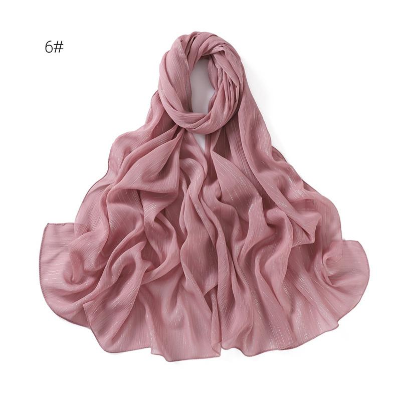 Women Big Size Plain Solid Cotton Rayon Crease Hijab Scarf Lady High Quality Wraps and Shawls Musulman Headband Islamic Turban