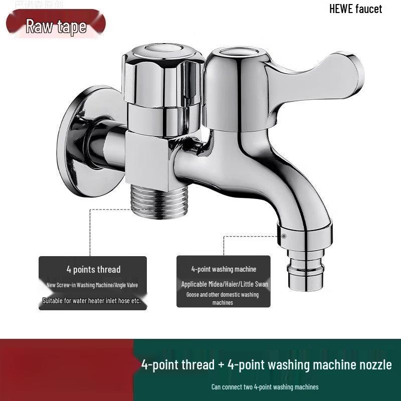 All-Copper Dual Outlet Faucet 4-Point Thread