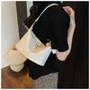 Niche simple 2025 new women's bag casual fashion portable shoulder bag versatile solid color underarm bag