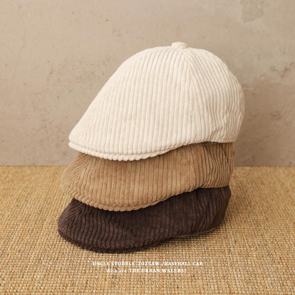 Cappello Newsboy in Velluto a Coste Stile Giapponese Retrò Versatile e Artistico per Uomini e Donne Un Piccolo Cappello da Pittore che Valorizza il Viso