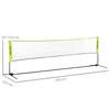 Badminton Net Set Foldable Volleyball Net 103/120/155H cm Yellow